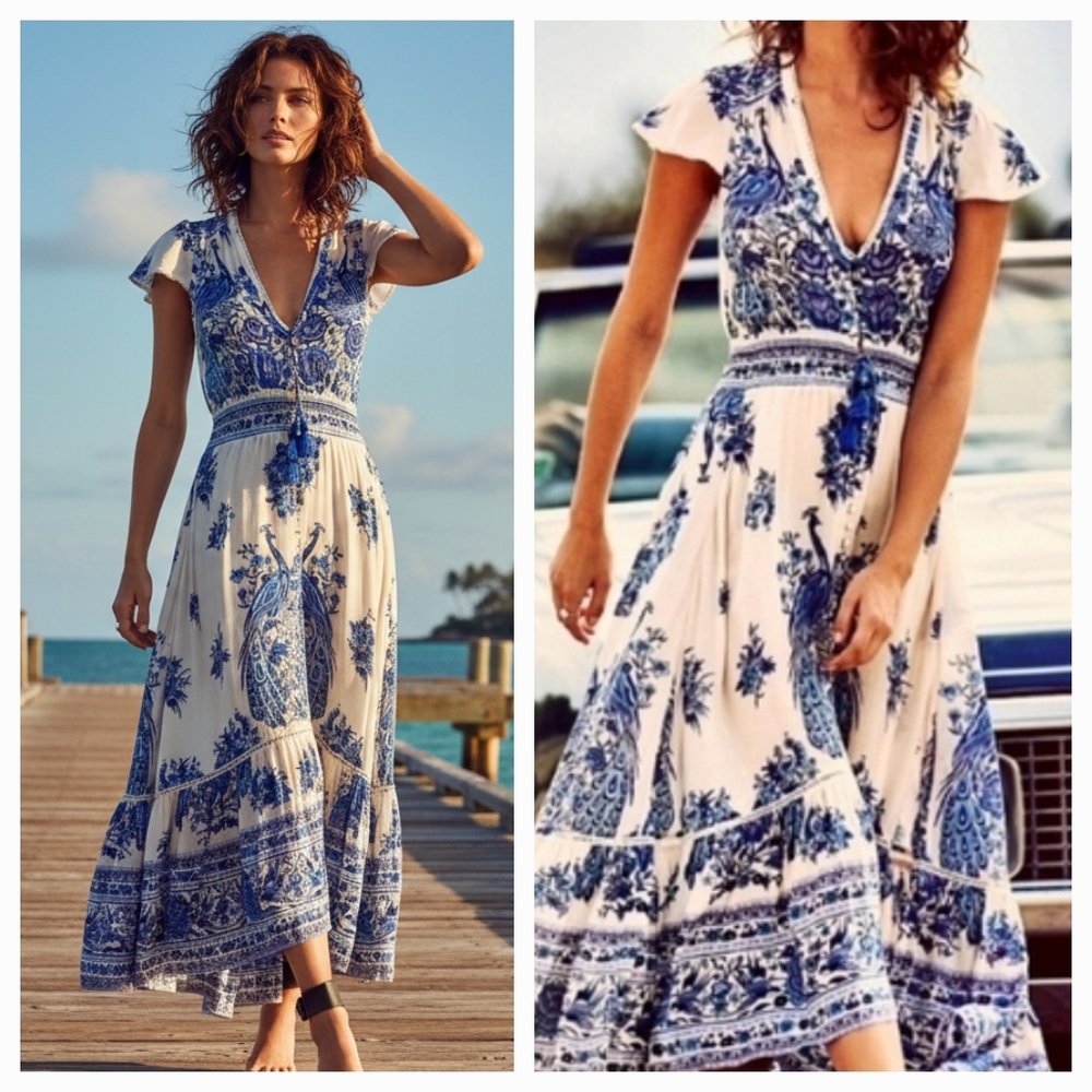 Gorgeous Spell HP Bluebird. Peacocks and florals in bright,‎ bold hues of blue